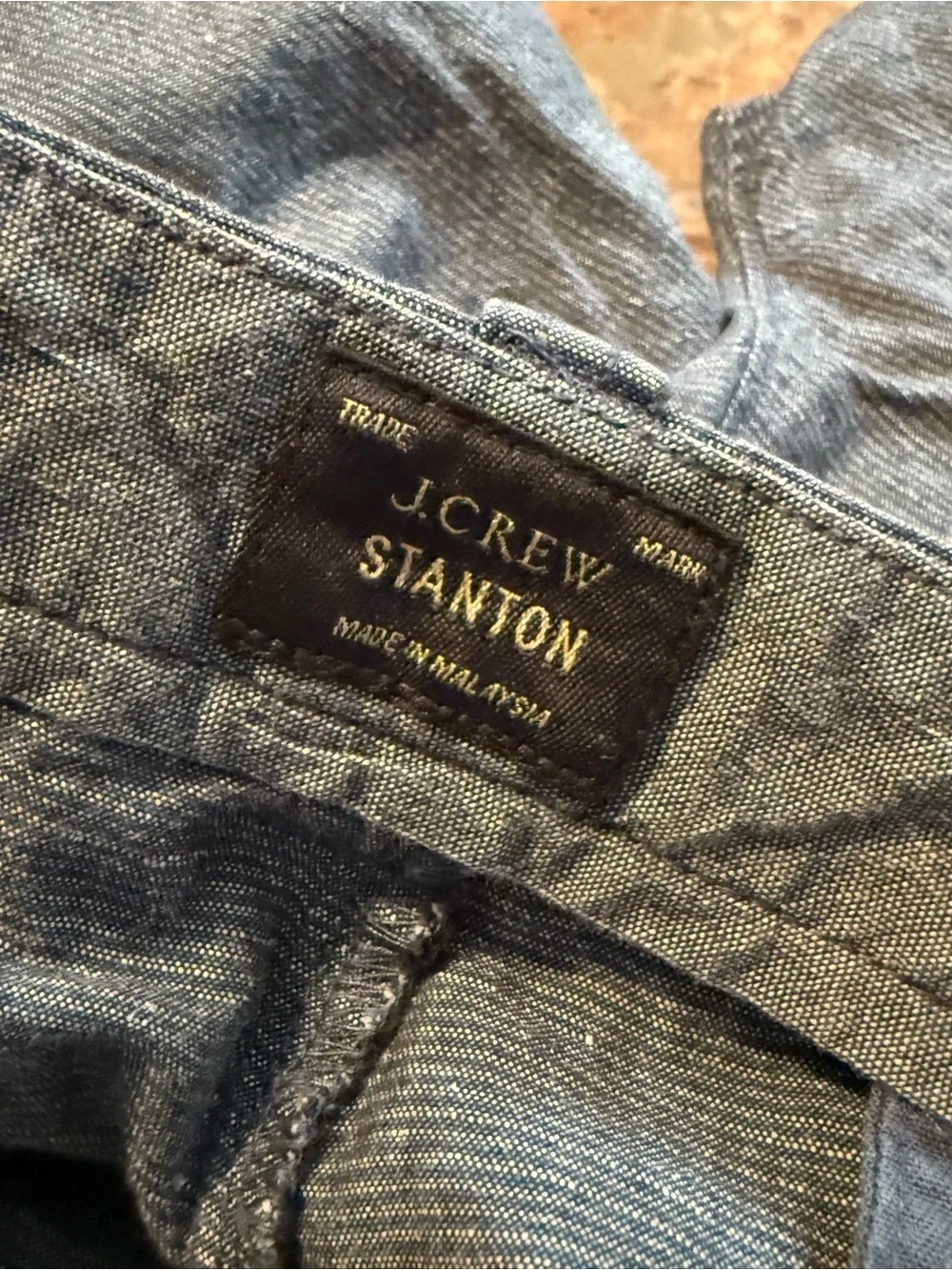 J. Crew Stanton Men's 29 Blue Flat Front Shorts Irish Linen